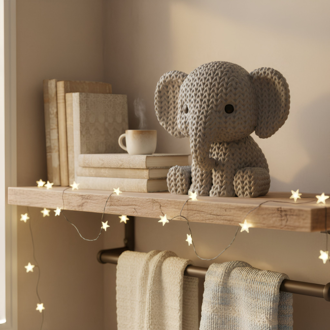 Eléphant en laine (plusieurs tailles)