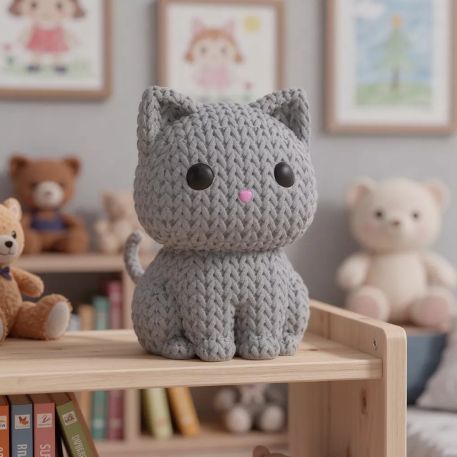 Chat en laine (plusieurs tailles)