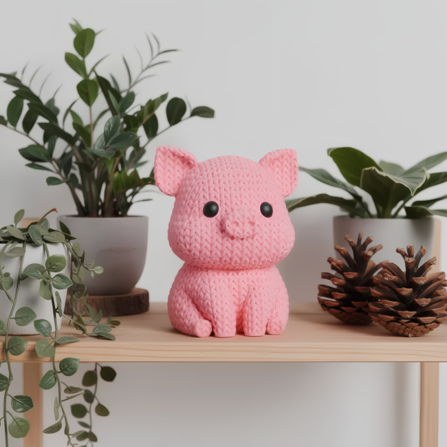 Cochon en laine (plusieurs tailles)