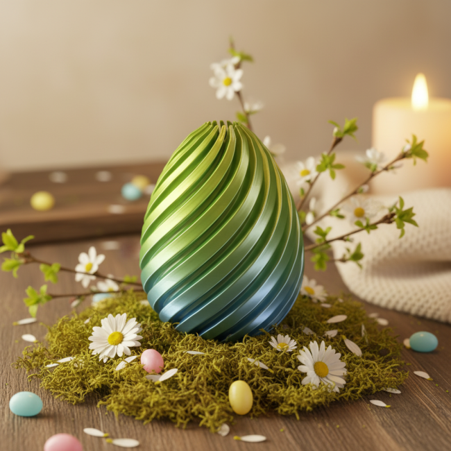 Oeuf moderne et scintillant