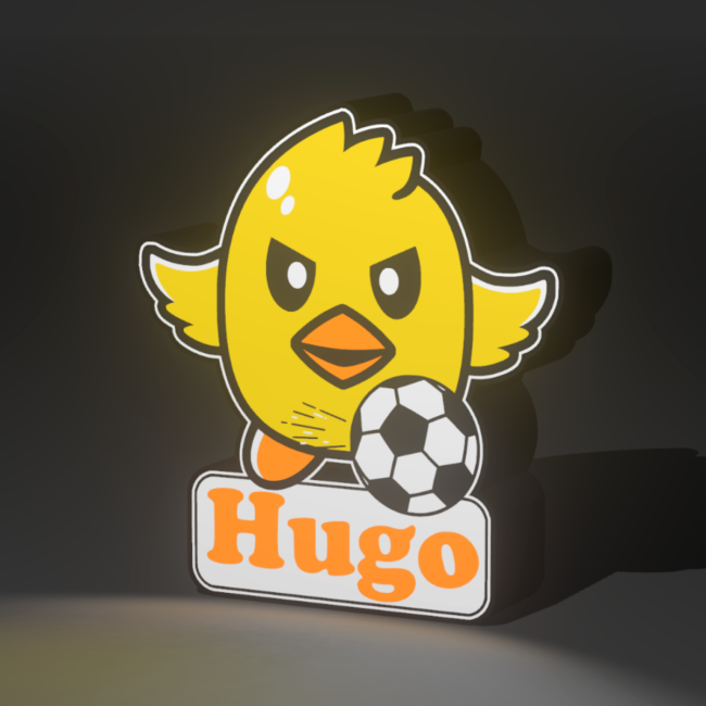 Boite lumineuse - Poussin foot